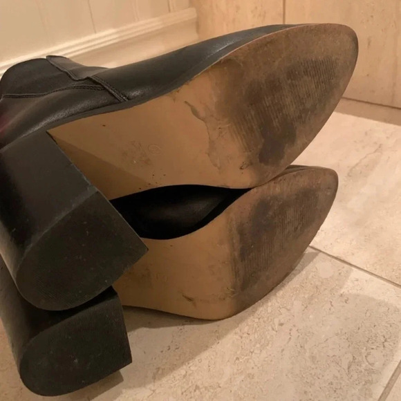 Classic Black Ankle Boots with  Chunky Heels - Picture 15 of 15